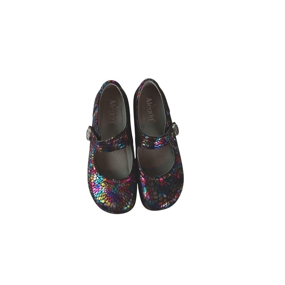 Alegria Kourtney Stained Glass Iridescent Mary Jane Clogs Shoes KOU-459X Size 38